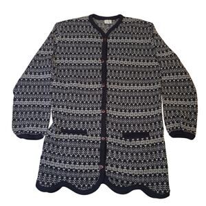 Emaniel Zoo Women's Button Down Black Sweater Size 6